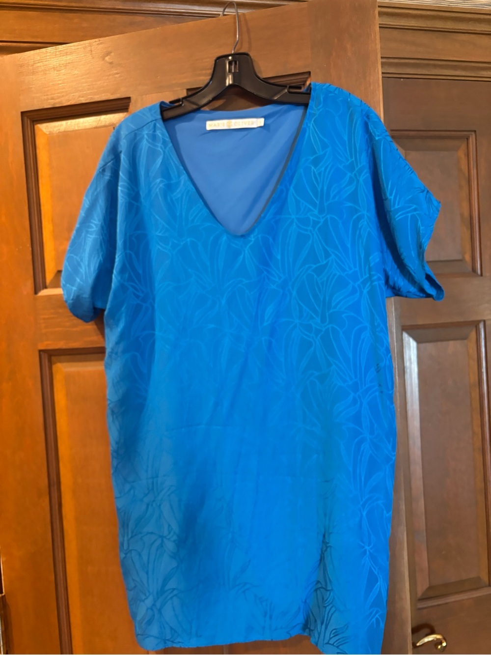 Marie Oliver Vibrant Cobalt V-Neck Short Sleeve Tunic